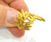 Raw Brass Leaf Ring Blank Bezel Settings Cabochon Base Mountings Adjustable (3mm blank ) G7312