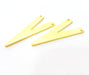 2 Gold V Charm Gold Plated Charm (47x20mm)  G7315