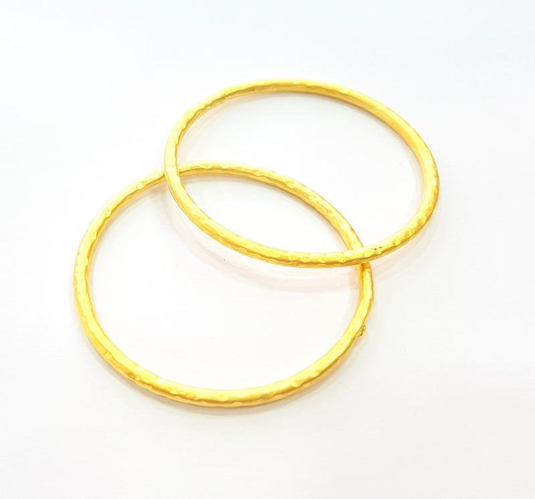 Gold Plated Circle Round Connector Pendants (58mm)  G7318