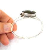 Bracelet Blanks Bangle Blanks Cuff Blanks Adjustable Bracelet Blank Antique Silver Plated Brass ( 24mm Blanks ) G7824