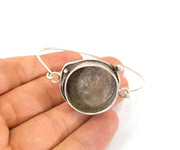 Bracelet Blanks Bangle Blanks Cuff Blanks Adjustable Bracelet Blank Antique Silver Plated Brass ( 24mm Blanks ) G7813