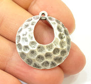 2 Silver Pendant Antique Silver Plated Pendant (25x23mm) G7835