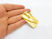Gold Pendant Blank Base Setting Necklace Blank Resin Blank Heart Mountings Gold Plated Brass G7840