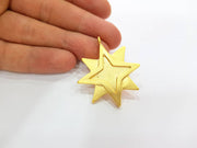 Gold Pendant Blank Base Setting Necklace Blank Resin Blank Mountings Gold Plated Brass G7844