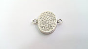 Silver Pendant Blank Bezel Base Setting Necklace Blank Mountings Antique Silver Plated Brass (24x17 mm blank) G7324
