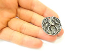 Silver Pendant Antique Silver Plated Pendants (30mm)  G7856