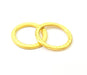 5 Gold Hammered Circle Charm Pendant Gold Plated Circle (20mm)  G7870