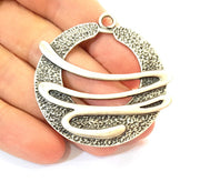 Silver Pendant Antique Silver Plated Pendants (52mm)  G7877