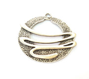 Silver Pendant Antique Silver Plated Pendants (52mm)  G7877