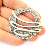 Silver Pendant Antique Silver Plated Pendants (52mm)  G7877