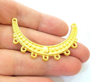 Gold Pendant Gold Plated Necklace Connector (55x12mm)  G7884