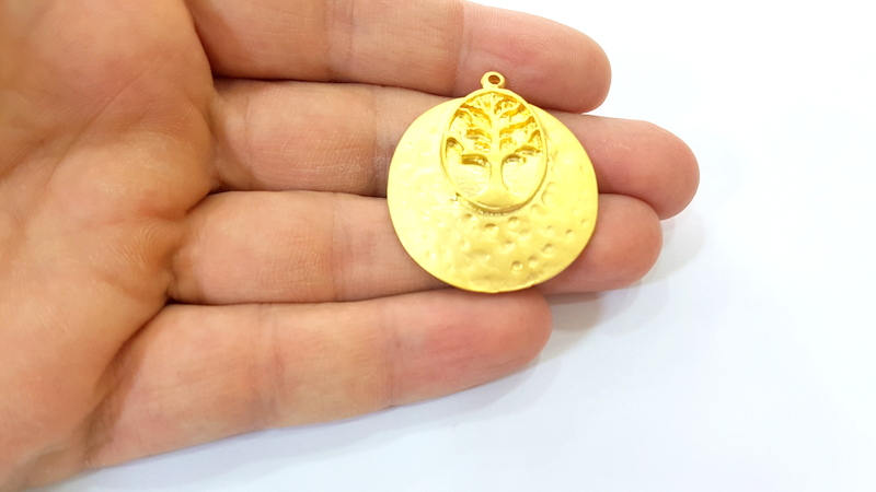 Gold Tree Charms Gold Plated  Charms (38mm)  G7887