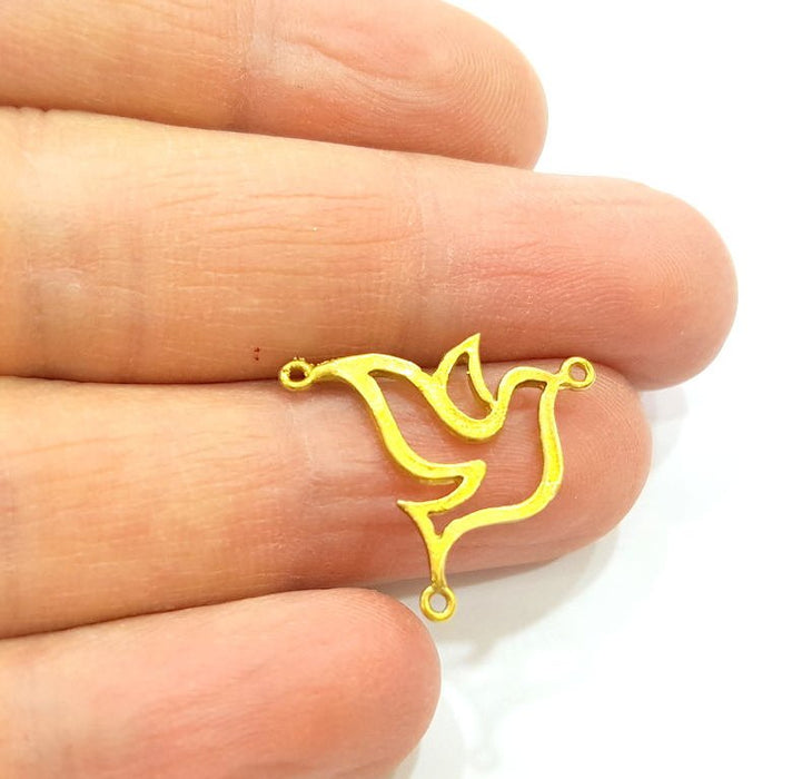 Raw Brass Dove Charms 23x21 mm G14409