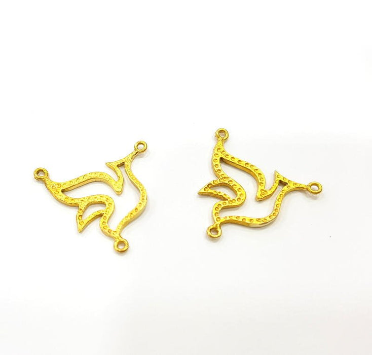 Raw Brass Dove Charms 23x21 mm G14409