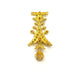 Raw Brass Pendant Blank Patterned Pendant 46x21mm G7336
