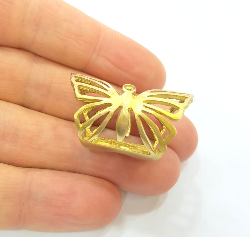 Raw Brass Ring Blank Bezel Settings Cabochon Base Mountings Adjustable Ring ( 3mm blank ) G7338