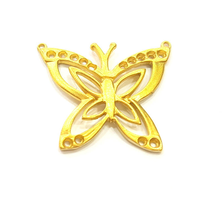 2 Raw Brass Butterfly Charms 30x26mm G7346