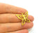 2 Raw Brass Butterfly Charms 30x26mm G7346