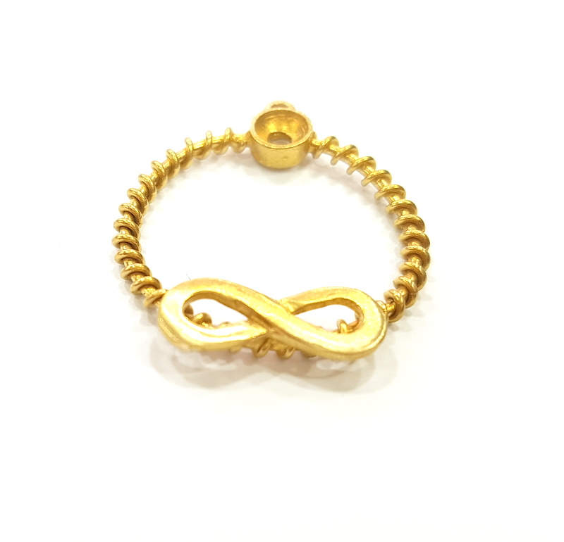 2 Raw Brass Infinity Charms 22mm G7353
