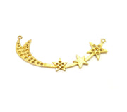 Raw Brass Star Charms 55mm G7355