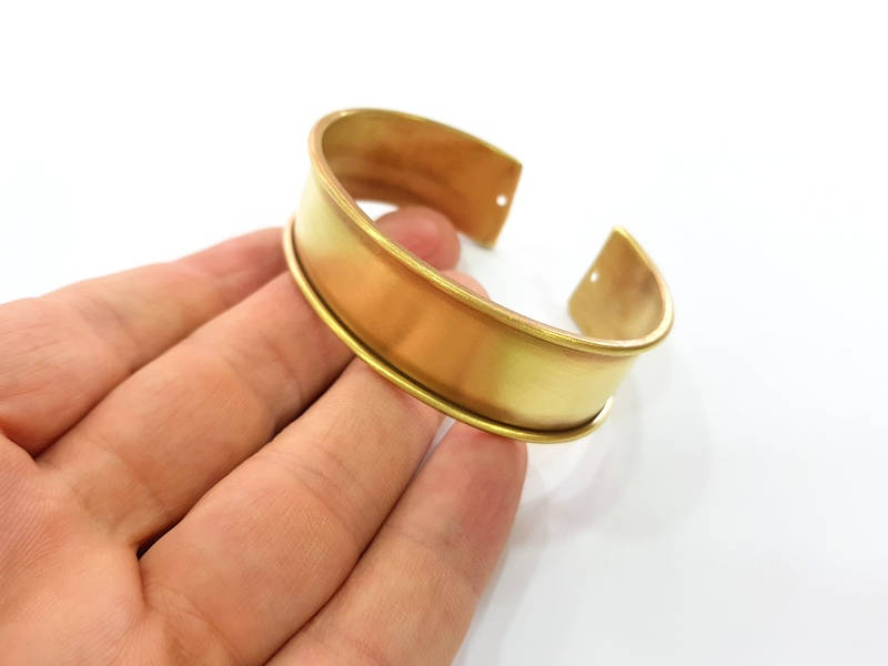 10 Pcs Raw Brass Bangle Blanks Bracelet Blanks Cuff Blanks Adjustable Bracelet Blank ( 20mm ) G7905