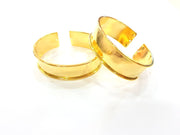 Gold Bangle Blanks Bracelet Blanks Cuff Blanks Adjustable Bracelet Blank Gold Plated Brass (20mm ) G8301