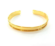 Gold Bangle Blanks Bracelet Blanks Cuff Blanks Adjustable Bracelet Blank Gold Plated Brass (10mm ) G7911