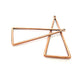 4 Antique Copper Triangle Pendant Antique Copper Plated Pendant (63x27mm) G10798
