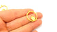 4 Gold Charms Gold Plated Charms Blank (23mm)  G7380