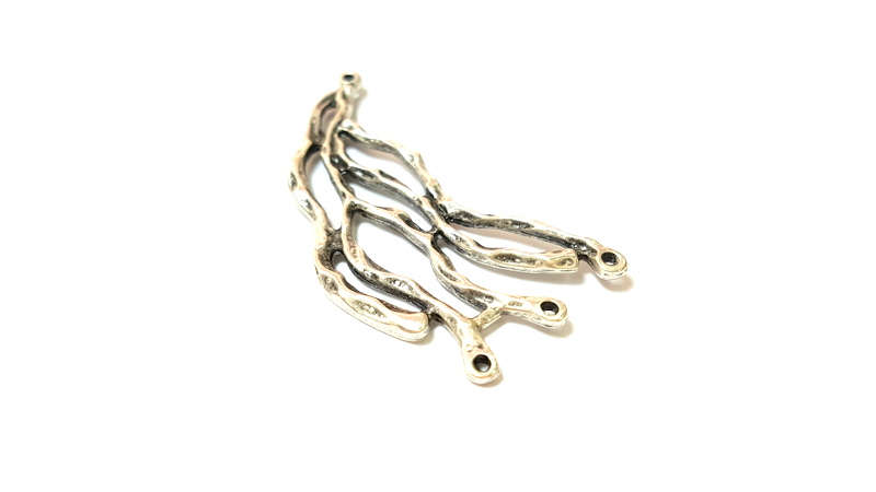 2 Tree Branch Charsm Antique Silver Chrams (65x28mm) G7391