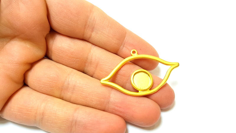 Gold Charms Gold Plated Charms Blank (46x27mm)  G7392