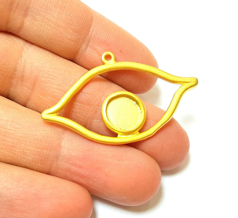 Gold Charms Gold Plated Charms Blank (46x27mm)  G7392