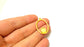 4 Gold Charms Gold Plated Charms Blank (31x20mm)  G7393