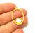 4 Gold Charms Gold Plated Charms Blank (31x20mm)  G7393