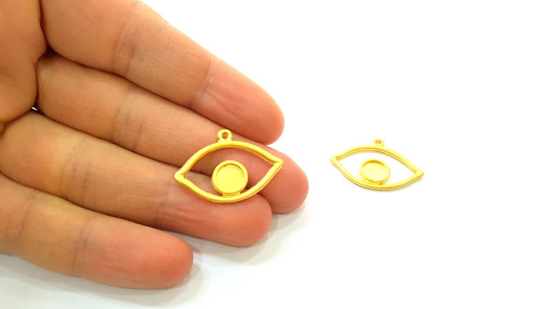 Gold Charms Gold Plated Charms Blank (29x20mm)  G7400