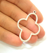 2 Silver Pendant Antique Silver Pendants (47x32mm) G7406