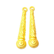 2 Gold Charms Gold Plated Charms (51x10mm) G7409