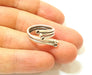 Silver Ring Blank Bezel Settings Cabochon Base Mountings Adjustable Ring Antique Silver Plated Brass ( 2mm blank ) G7421