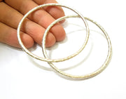 Silver Circle Pendant Antique Silver Pendants (68mm) G7439