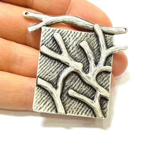 Silver Pendant Antique Silver Tree Branch Pendants (55x48mm) G7440