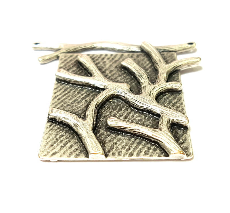 Silver Pendant Antique Silver Tree Branch Pendants (55x48mm) G7440