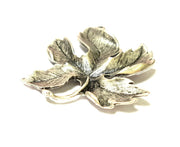Silver Pendant Antique Silver Leaf Pendants (48mm) G7443