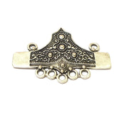 2 Silver Pendant Antique Silver Pendant Connector (54x38mm) G7444
