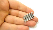 Silver Connector Pendant Antique Silver Pendant Connector (32x16mm) G7451