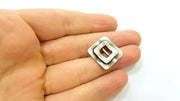 Silver Pendant Antique Silver Pendant Connector (20mm) G7461