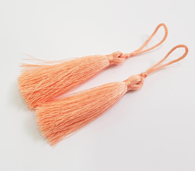 2 pcs (78 mm - 3 inches)  Soft Pink Tassel ,   G7953