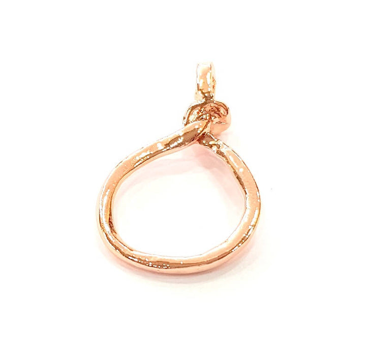 Rose Gold Knot Pendant Rose Gold Plated Pendant (38x23 mm)  G7955