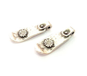 4 Silver Pendant Antique Silver Plated Pendant (28x9mm) G7960