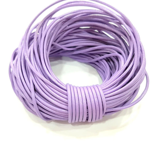 Leather Lilac Cord 1mt-3.3 ft (2mm) Round Leather Lacing G7963