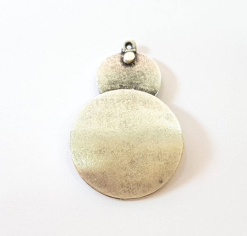 Silver Pendant Antique Silver Plated Pendants (45x29mm) G7466